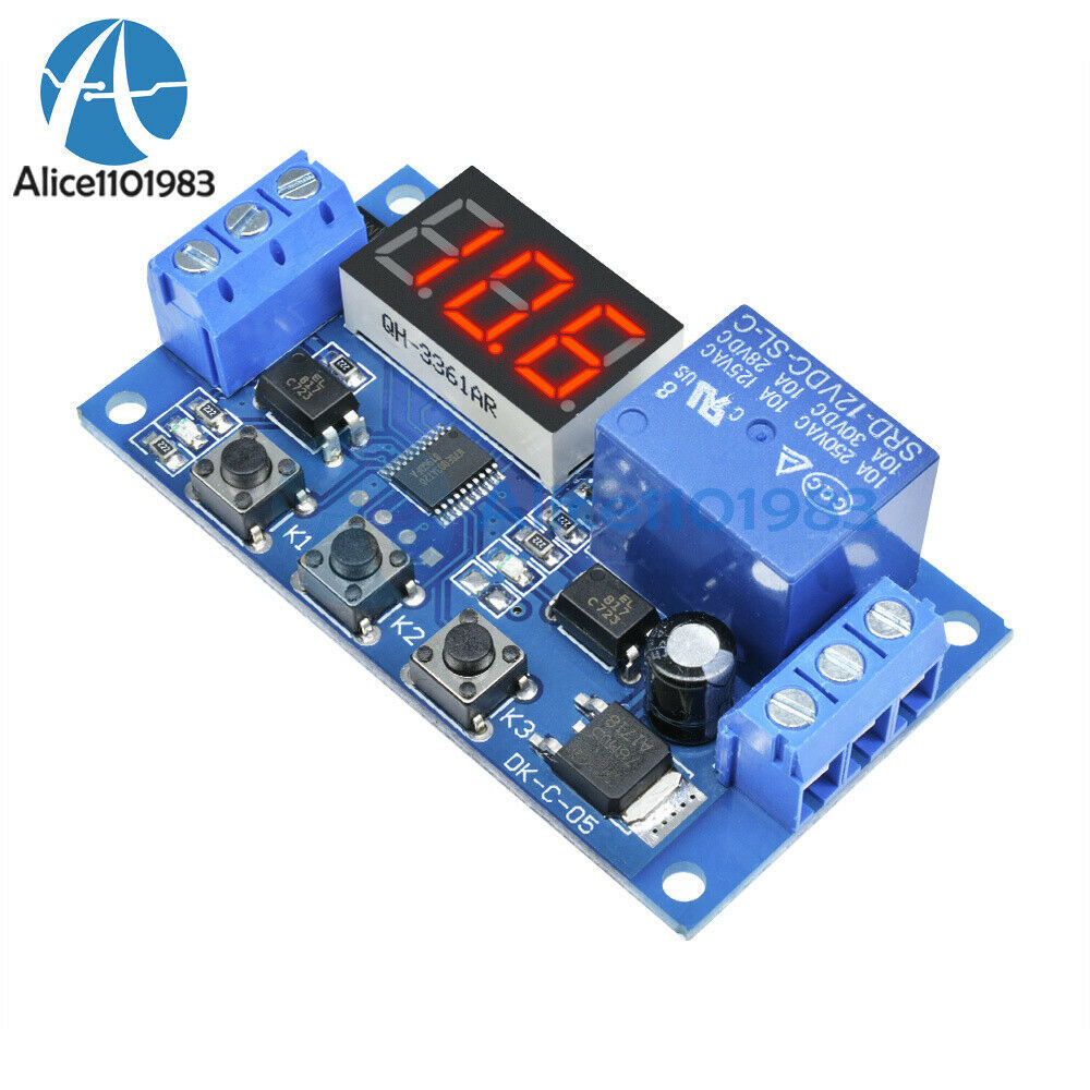 12V LED Home Automation Delay Timer Control Switch Relay Module Digital display