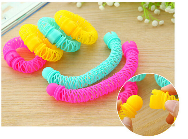8 Pcs Hairdress Magic Bendy Hair Styling Roller Curler Spiral Curls DIY To.l8