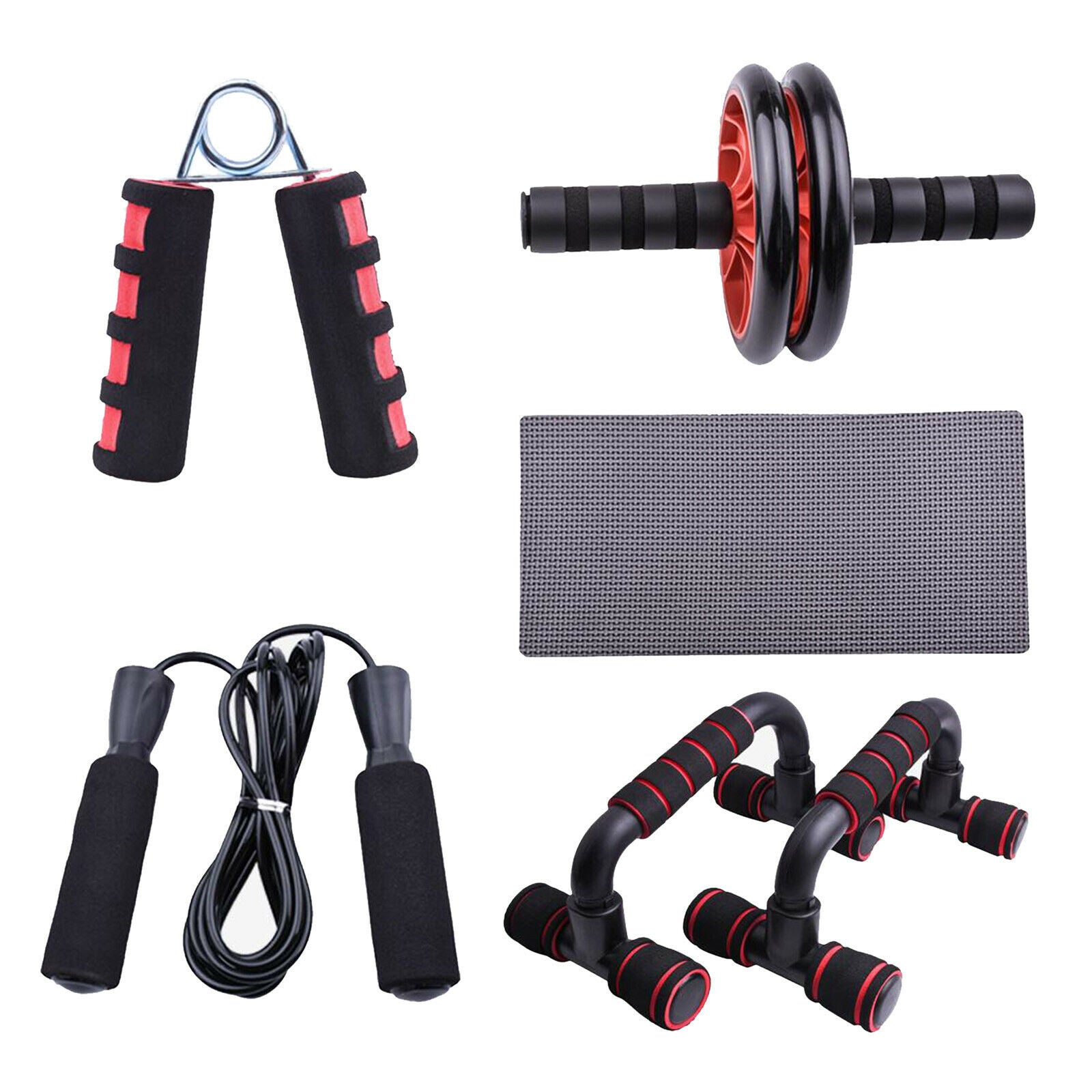 5pcs  Wheel + Workout Equipment Set for Abdominal Exercise Home Gym