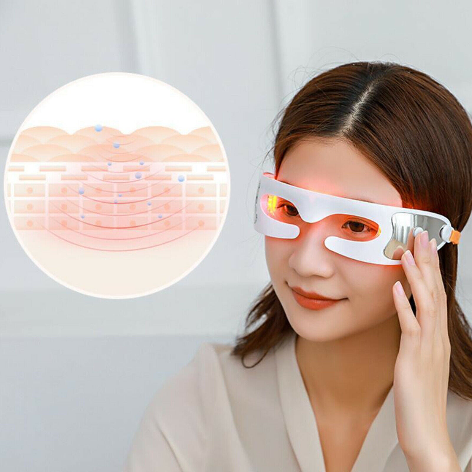 Electric Eye Care Massager with Heat Vibration Massage Relax Heated Therapy