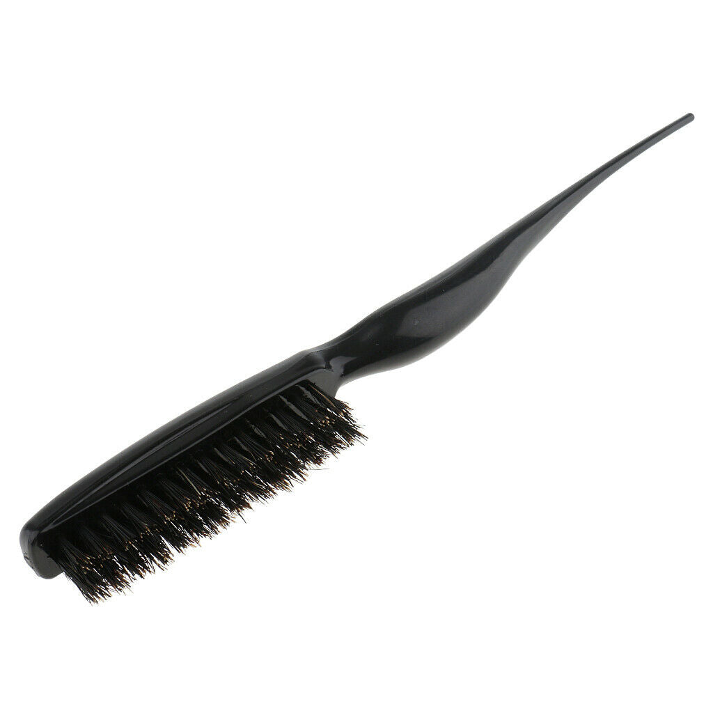 Nylon Teasing Hair Brush With Plastic Handle, Three Row Salon Teasing Brush, Rat