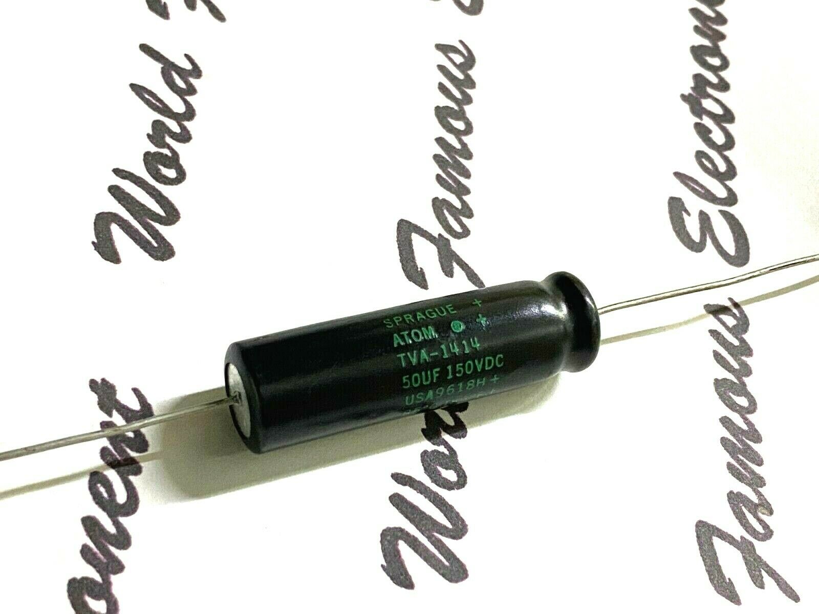 1pcs - SPRAGUE ATOM 50uF 150V NP TVA-1414 Axial Electrolytic Capacitor