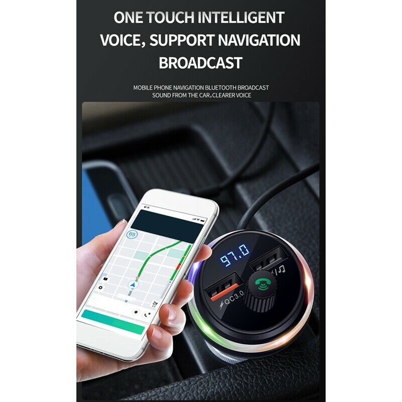 Bluetooth 5.1 FM Transmitter Car Kit MP3 Modulator Player Wireless Handsfree AL1