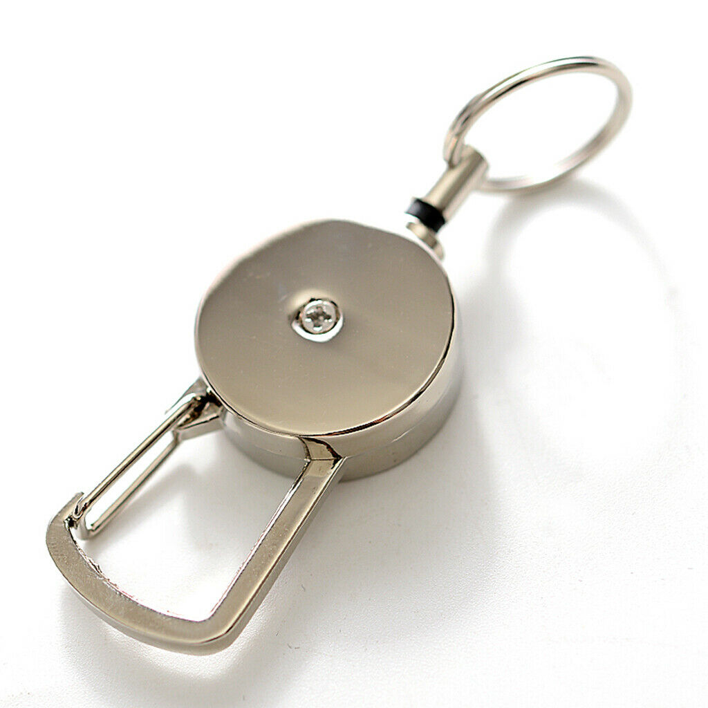 2pcs Retractable Card Holder Carabiner Clip on ID Card Holder, Heavy