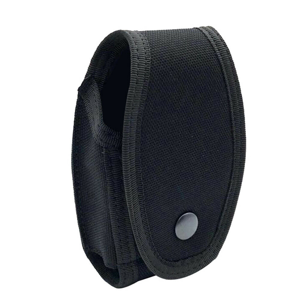 Multifunction Nylon Mini Waistbag Handcuffs Bag Handkerchief Case - Black