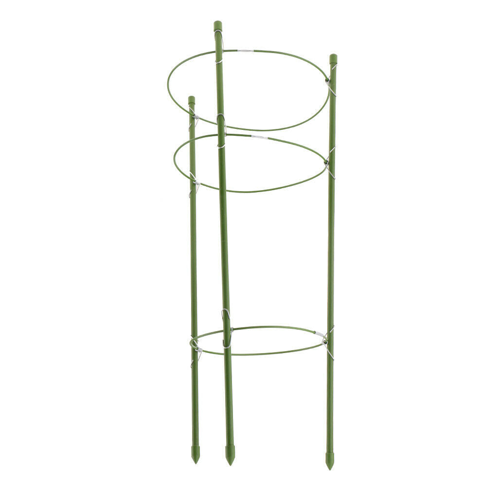 4 Pieces Plant Climbing Stand, Trellis Cage, Bracket, Stake Frame With 3 Rings