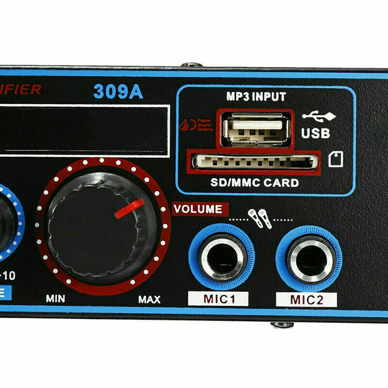 800W HiFi Digital Power Amplifier Mini Stereo Audio Microphone Amp Car Home 12V