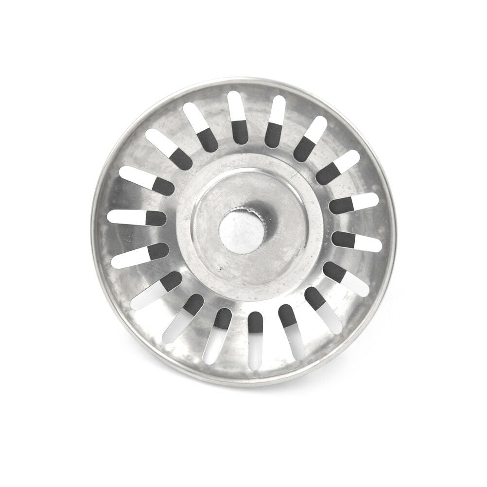 Kitchen Stainless Steel Basin Drain Dopant Sink Strainer Basket Waste Filter  Lt