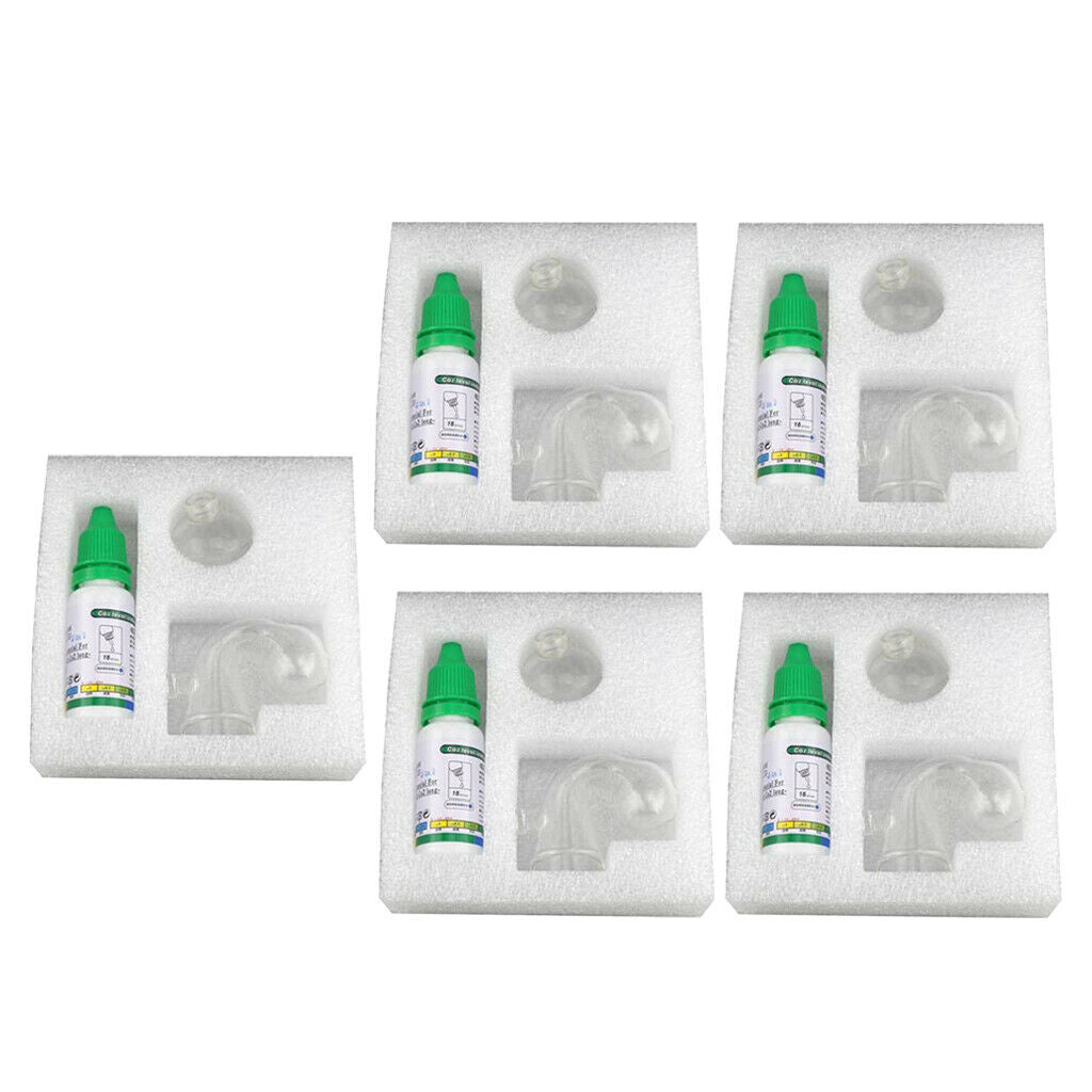 5 Set Carbon Dioxide CO2 Monitor Glass Drop Checker   Aquarium