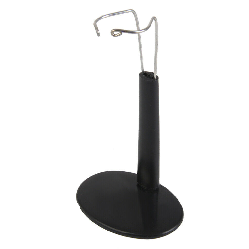 Black Adjustable Metal Stand Display Holder Plastic Base 4.1-5.1inch For