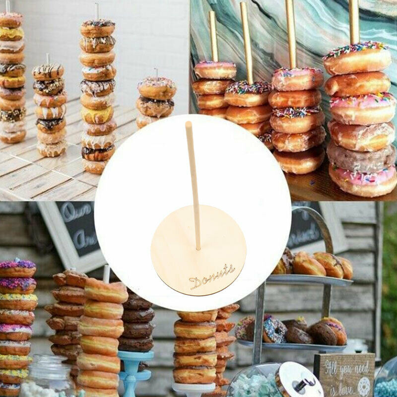 Donut Stand Wooden Wall Party Decoration Doughnut Holder Bride Wedding Su.l8