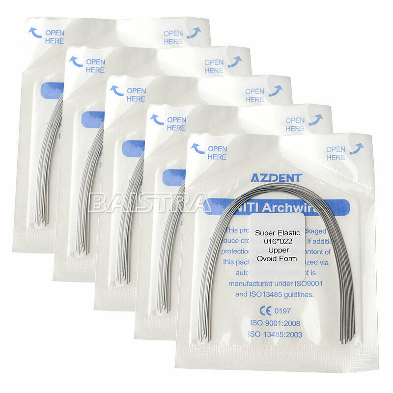 50 Packs Orthodontic Dental Arch Wire Super Elastic Niti 16x22 Upper Rectangular
