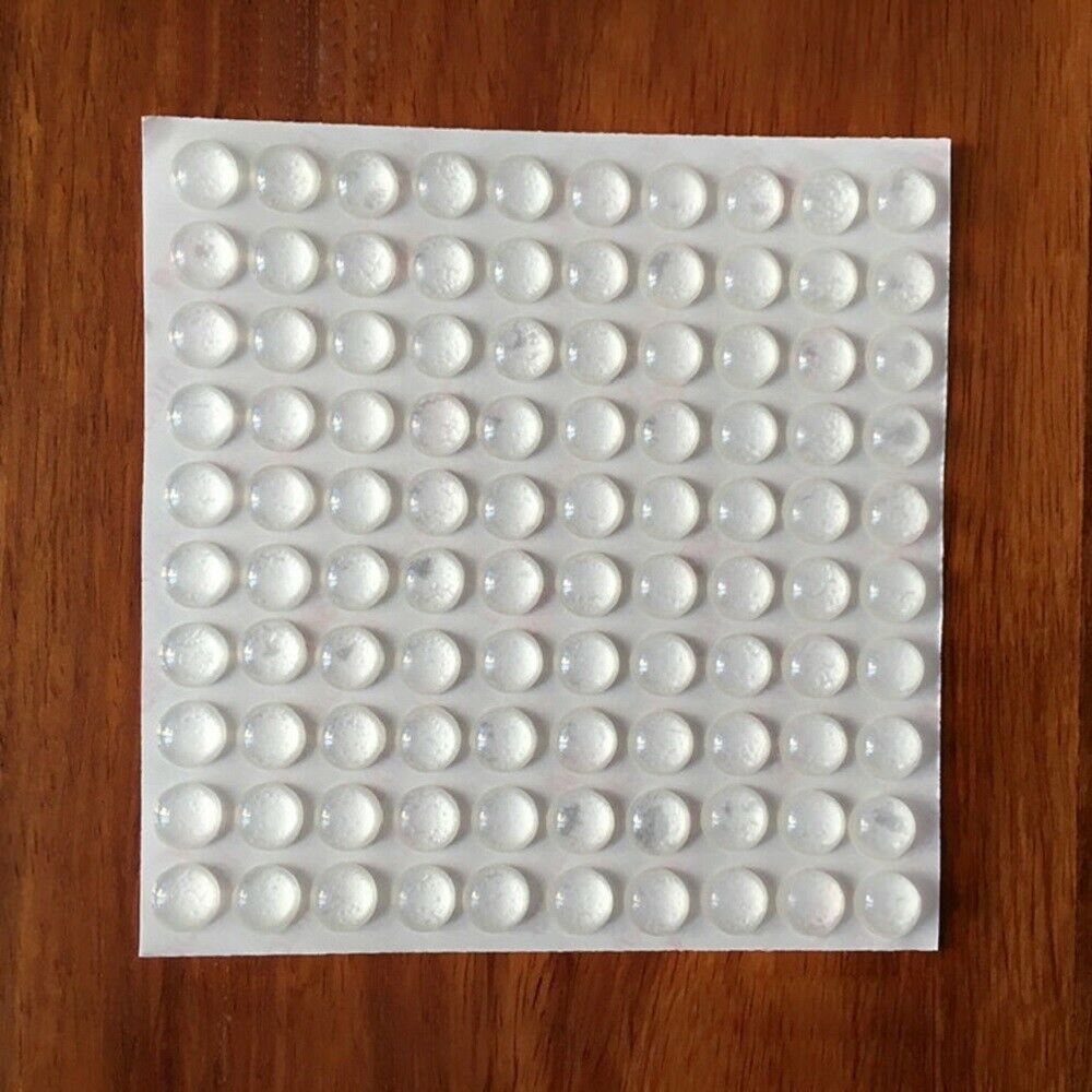 100pcs/set 8*2.5cm Rubber Feet Clear Semicircle Bumpers Door Buffer Pad Silicone