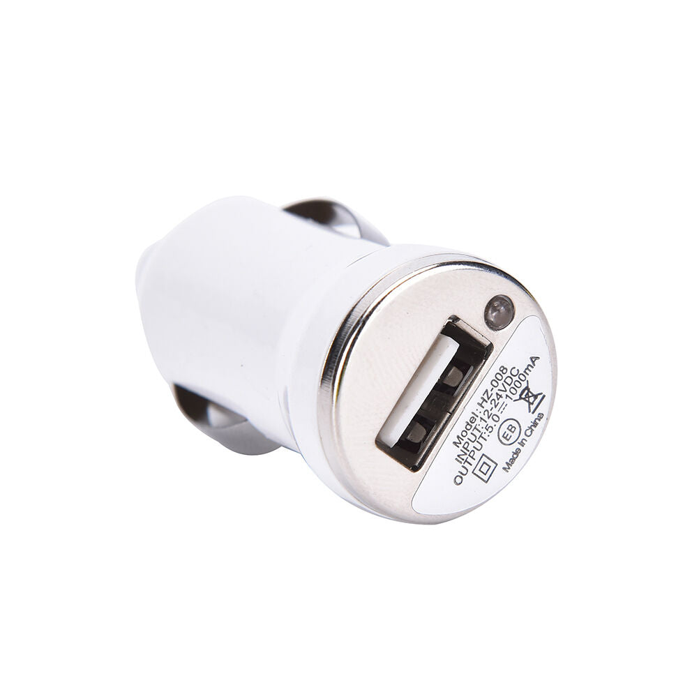 1Universal Car USB Metal 1 Port Mini Charger Adapter Bullet For Cell Phon.l8
