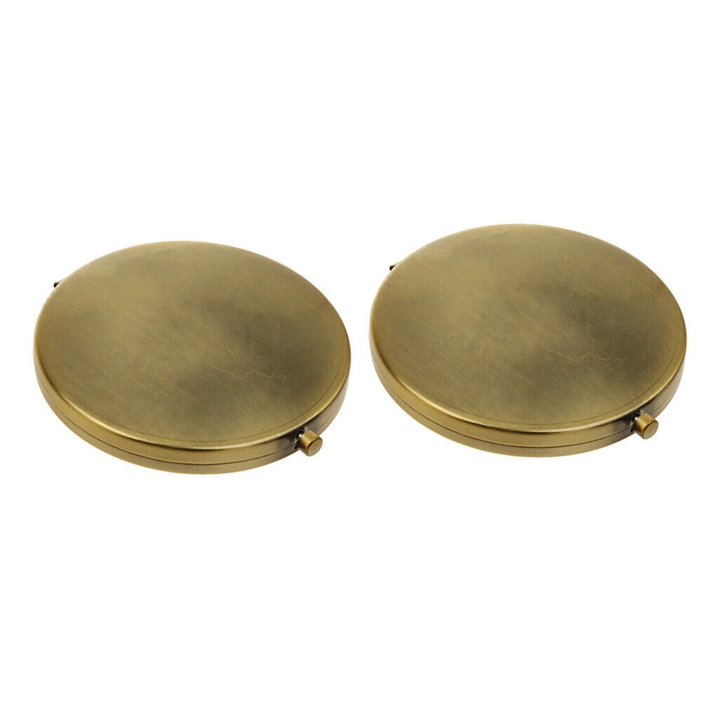 2 Pack 2-Sided Mini Collapsible Magnify Mirror Portable Compact Cosmetic Mirrors