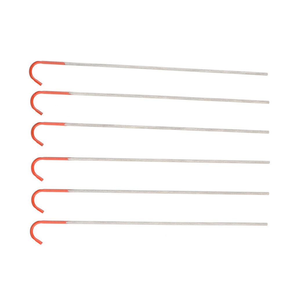 6Pcs 130mm Outdoor Tent Pegs Stake Nail Hook for Camping Canopy