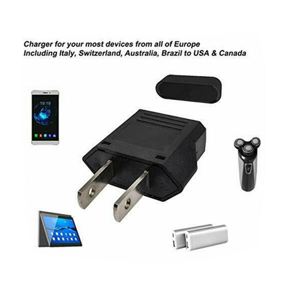 European to American Outlet Plug Adapter Electrical Travel Power Tool Converter