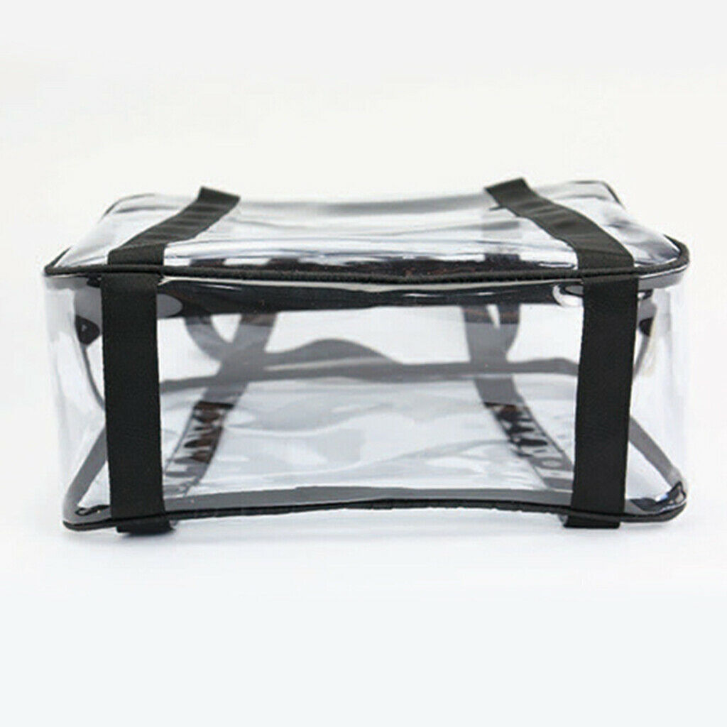 Unisex PVC Transparent Bag Clear Handbag Tote Shoulder Bags Travel Makeup Bags