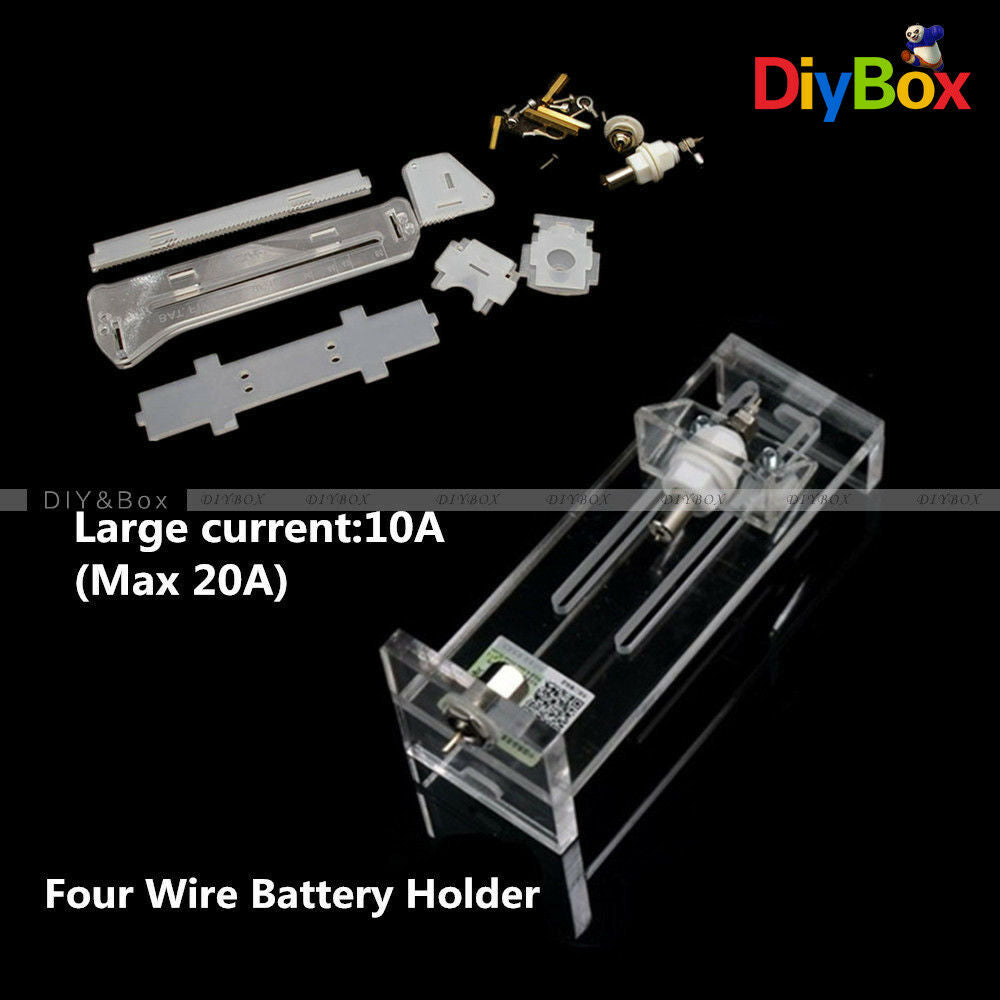 5A self-locking 4-Wire Battery Holder kits Resistance Capacity Tester 18650