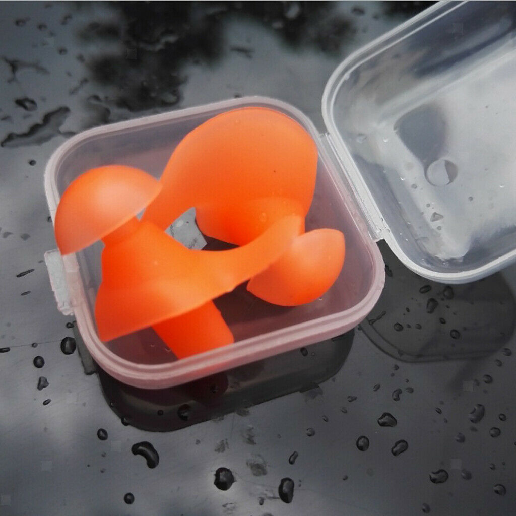 Swimming Plug Snorkeling Diving Dive Earplug Shower Sleeping Noise Orange