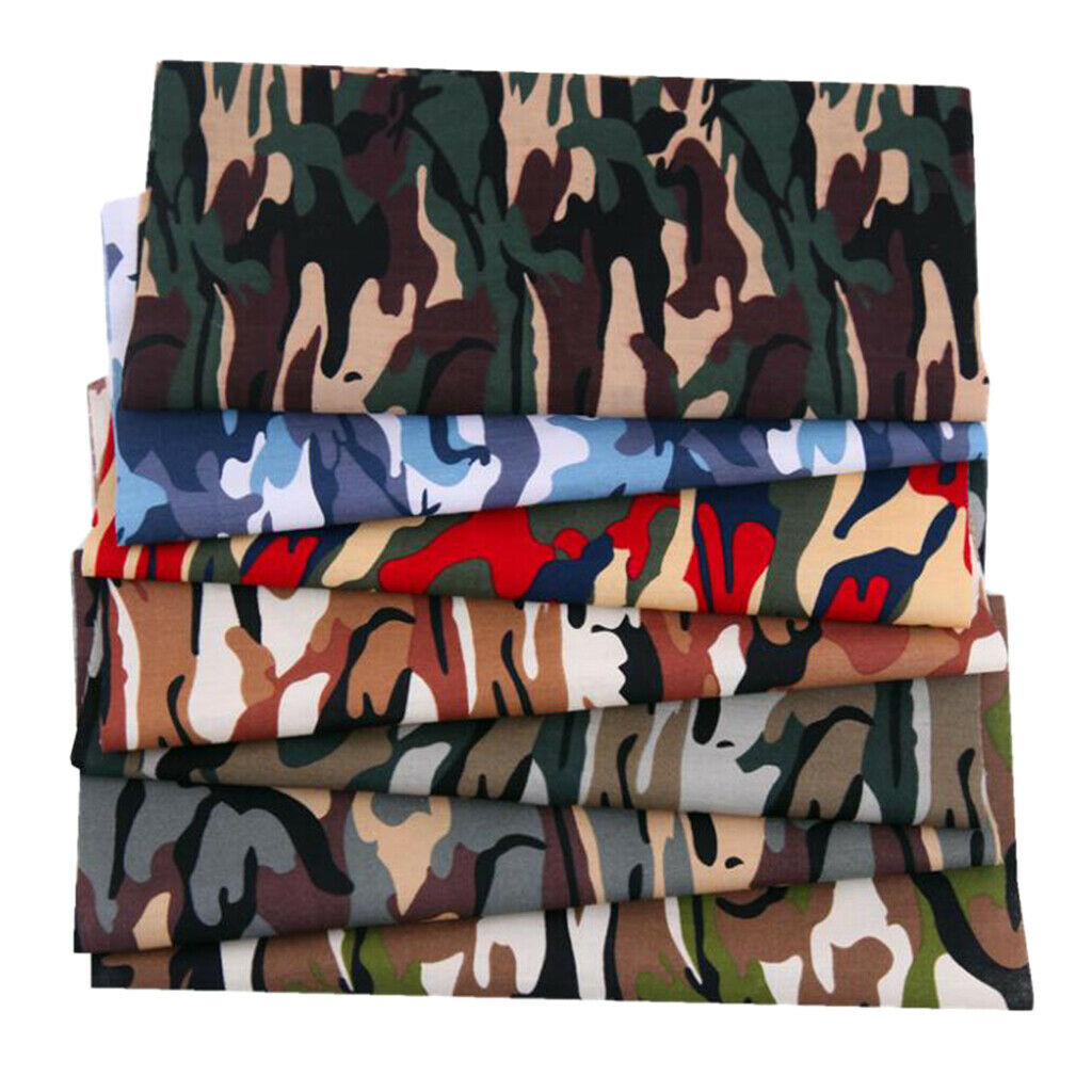 7Pcs 10x10" Cotton Blend Clothes Precut Fabric Bundle Scraps for Patchwork