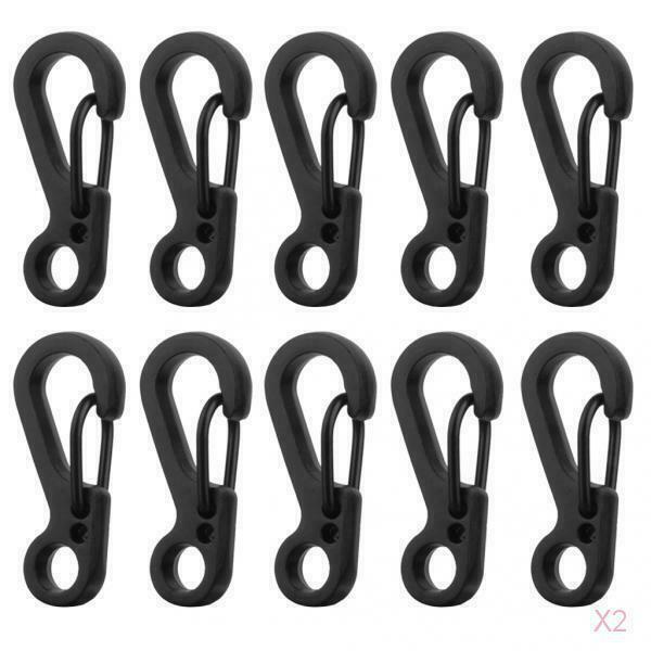 2x 10x Alloy Split Keychain Key Ring Clasp Clips Spring Locking Snap Hook