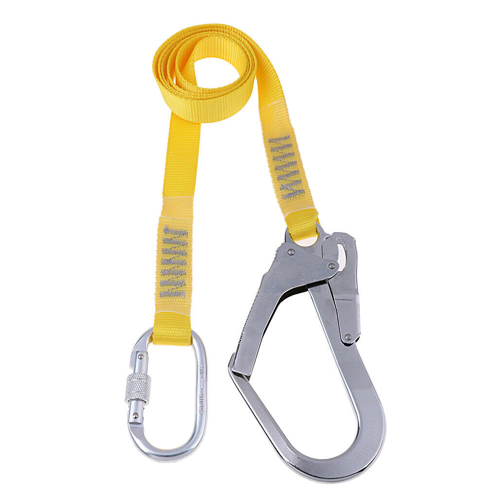 Outdoor Rock Climbing Lanyard Hardness Fall Protection Rope with Snap Hooks