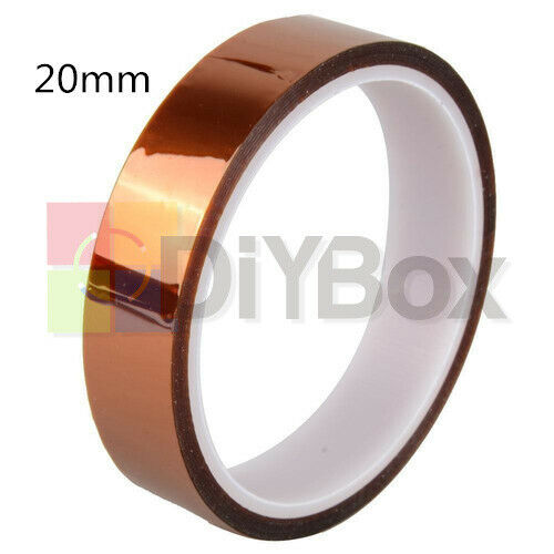 2PCS 20mm 30M 100ft Tape Adhesive High Temperature Heat Resistant Polyimide