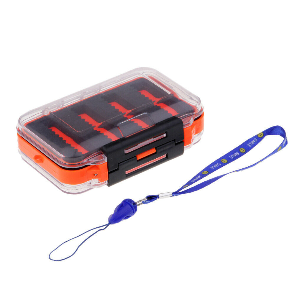Fishing Lure Box Storage Waterproof Box Plastic Double Side Bait Hook Lures Case