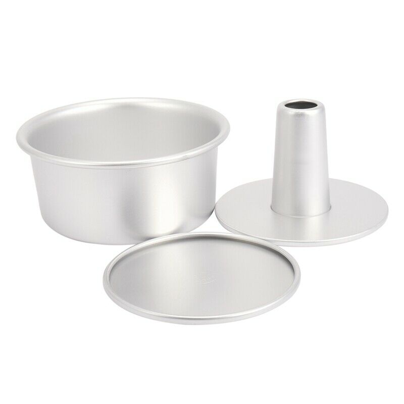 6 Inch Aluminum Alloy Round Chiffon Cake Pan Removable Bottom Hollow Chimney CT6