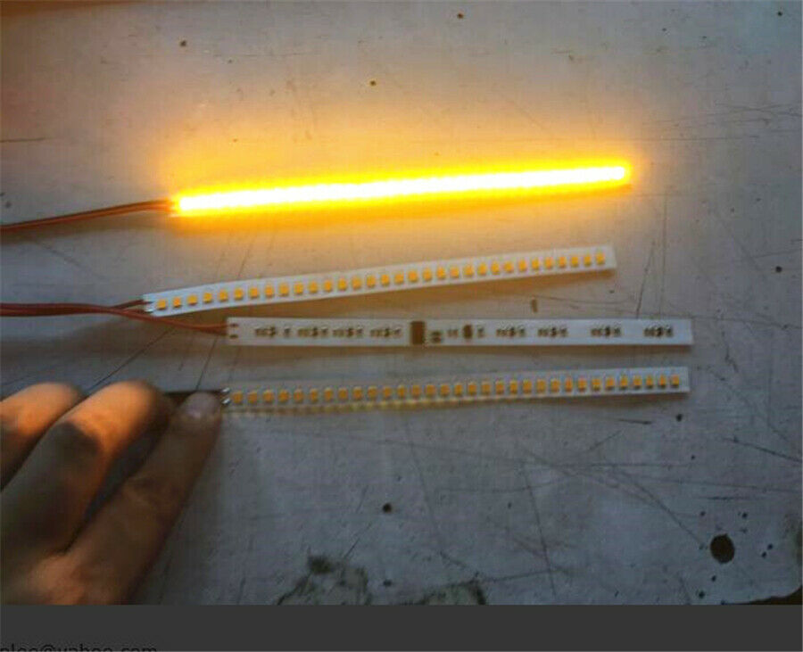 2Pcs LED Error Free Rear Mirrors Flexible Turn Signal Strip Light Lamp Universal