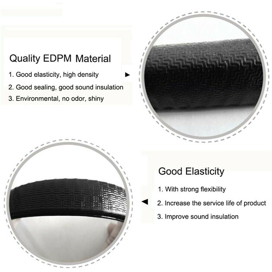 Universal High Quality Rubber Seal Weatherstrip Car Door Protector Edge Trim 5M