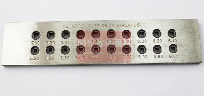 Tungsten Carbide Wire Drawplate Jewelry Making 20 Square Holes 5.10-7.00mm