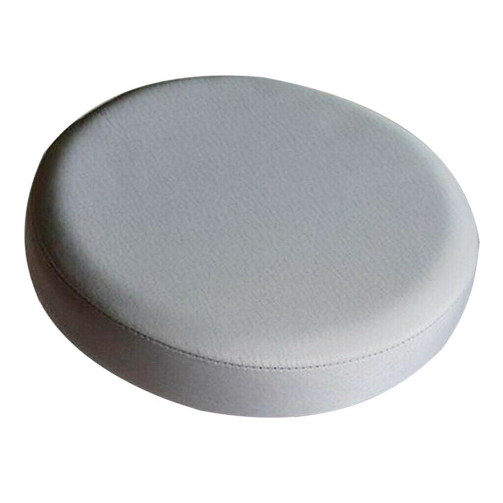 Grey &Black 2Pcs 35cm Waterproof Anti-slip Bar Stool Cover Round Lift Chair Seat