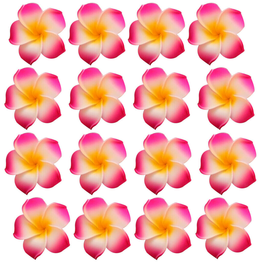 100x Wedding Party Hawaiian Frangipani Foam Plumeria Flower Head Rose Red