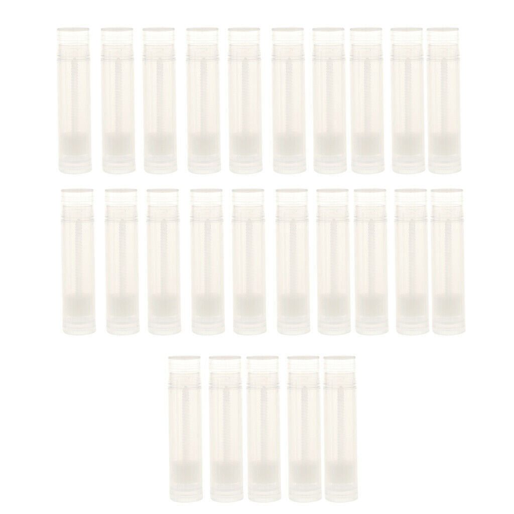 50 Pieces 5g Empty DIY Lip Balm Tubes Clear Lipstick Bottles Containers Set