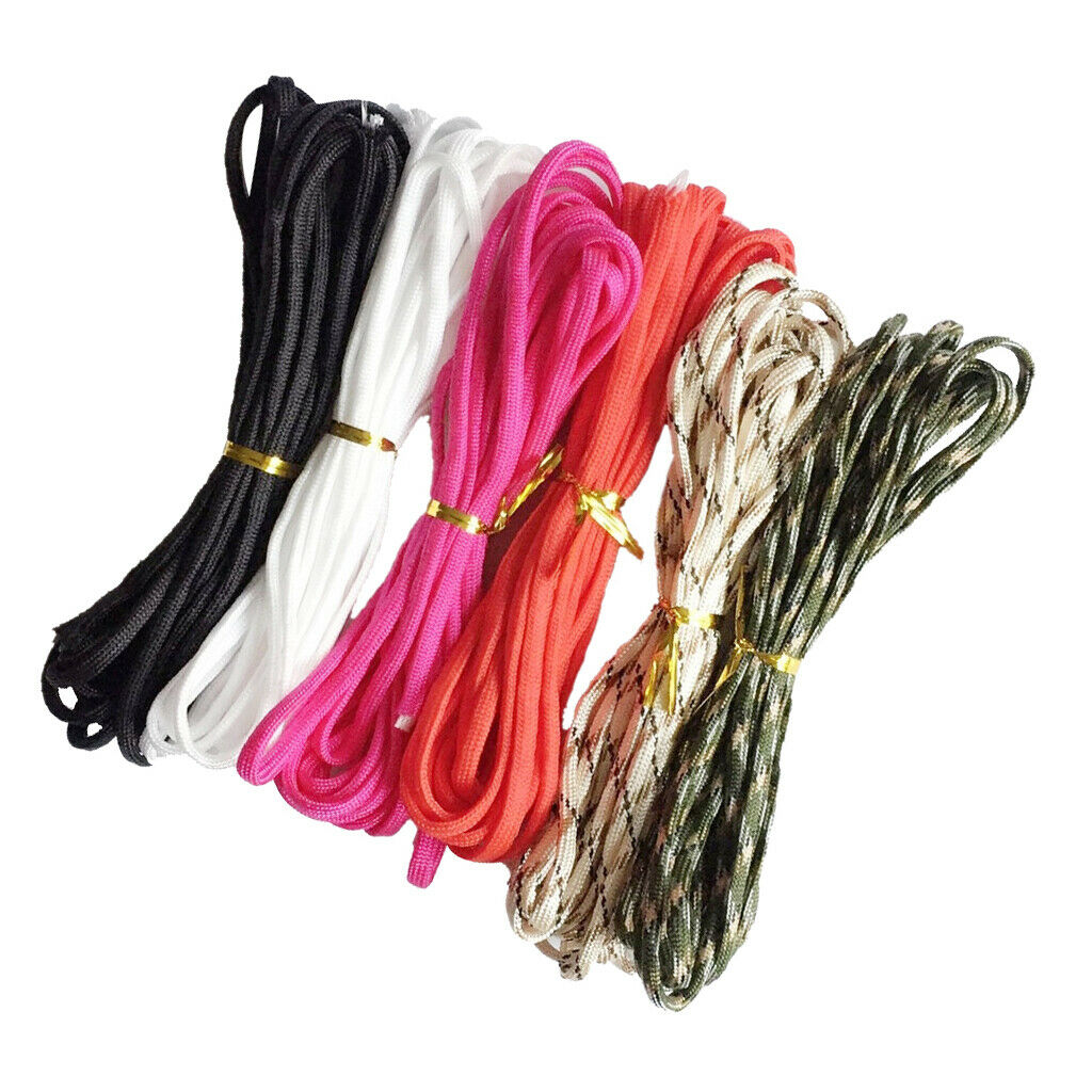 6 Pieces 7 Strand Nylon Paracord Parachute Rope Lanyard for Camping Hiking