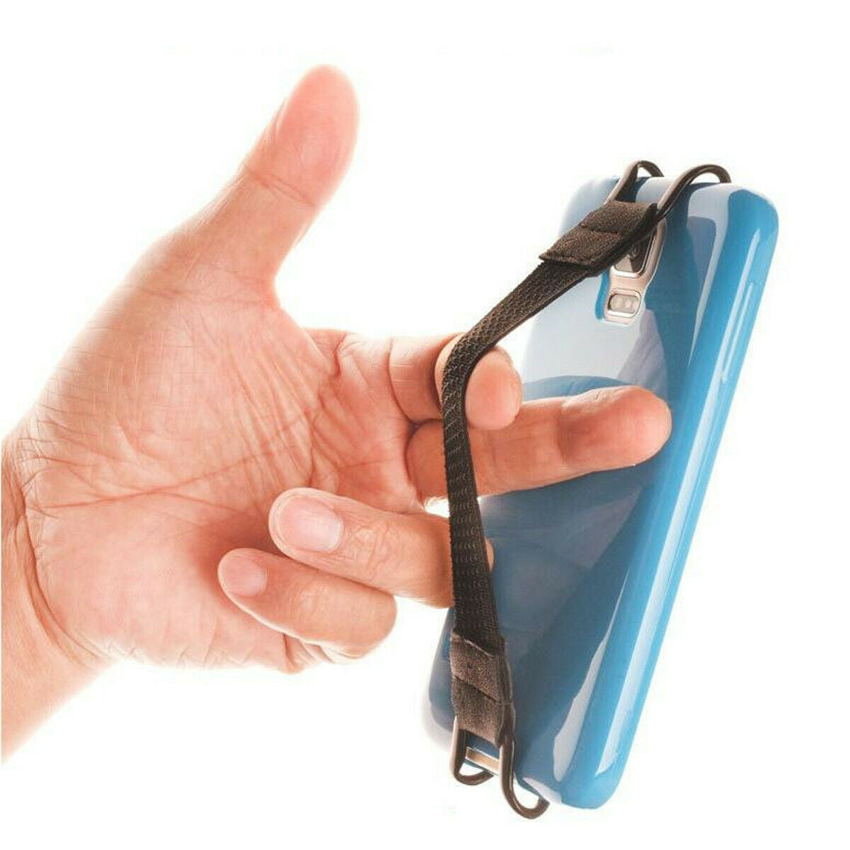 2PCS Universal Mobile Phone Pad Holder Finger Grip Elastic Bracket Strap Black