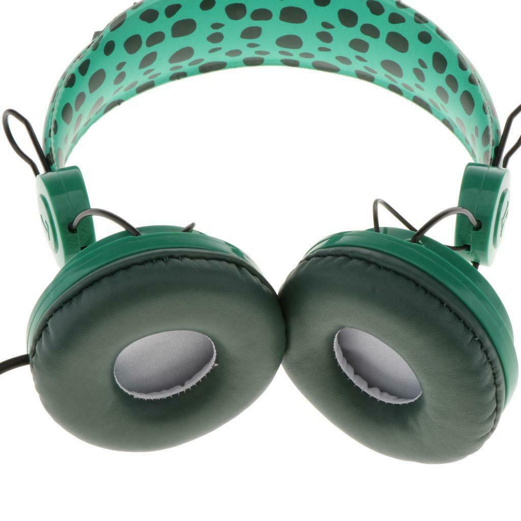 Dinosaur Cartoon Glitter Kids Stereo Headphone with Microphone for Boys