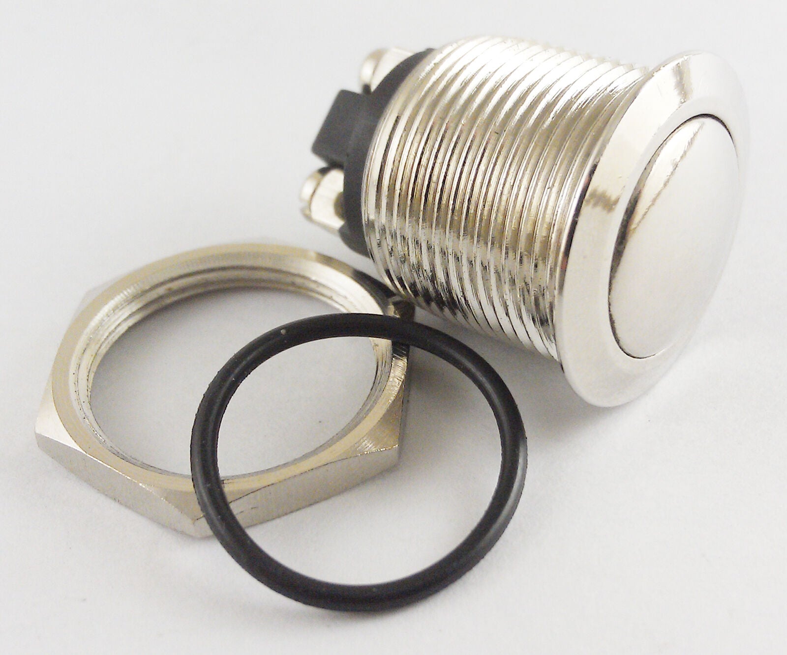 10x 19mm Metal Circle Round Top Push Button Momentary Waterproof Switch QN19-A2