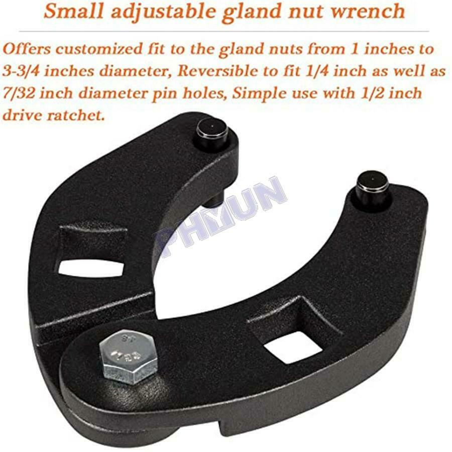 Alternative #7463 Adjustable Gland Nut Wrench for Hydraulic Cylinders Equipment