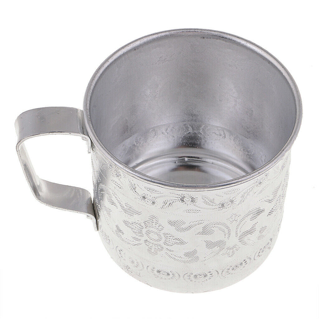 Thailand Carved Tin Cup Mug Tin Can Drinking Coffee Cup
