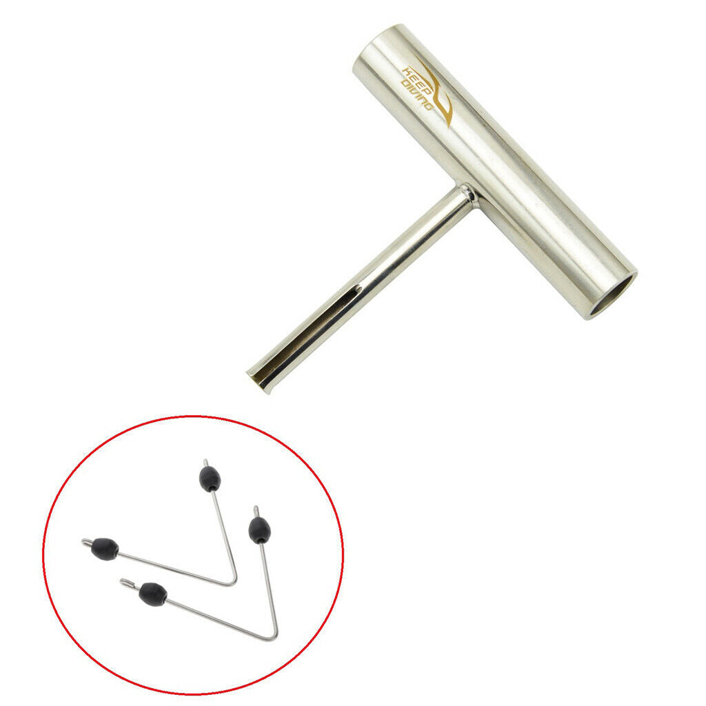 2x T-bar Boom Insertion Tool for Spearfishing at
