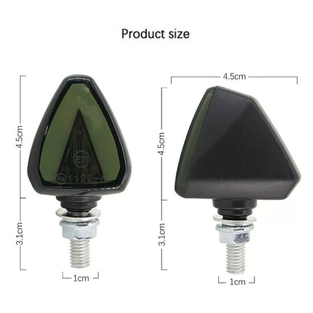 2pcs Motorcycle Motorbike Turn Signal Lights Blinker Waterproof LED Lamp