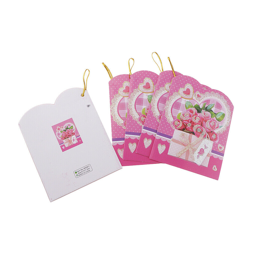 60pcs Rose Message Card Wish Card Hanging Note Card Wedding Party Favors