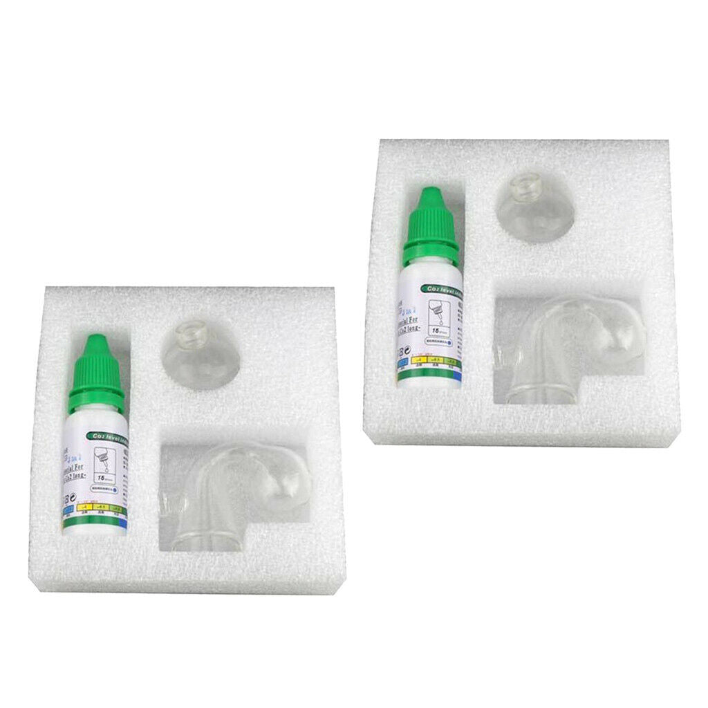 2xCarbon Dioxide CO2 Monitor Glass Drop  Checker  Indicator Aquarium