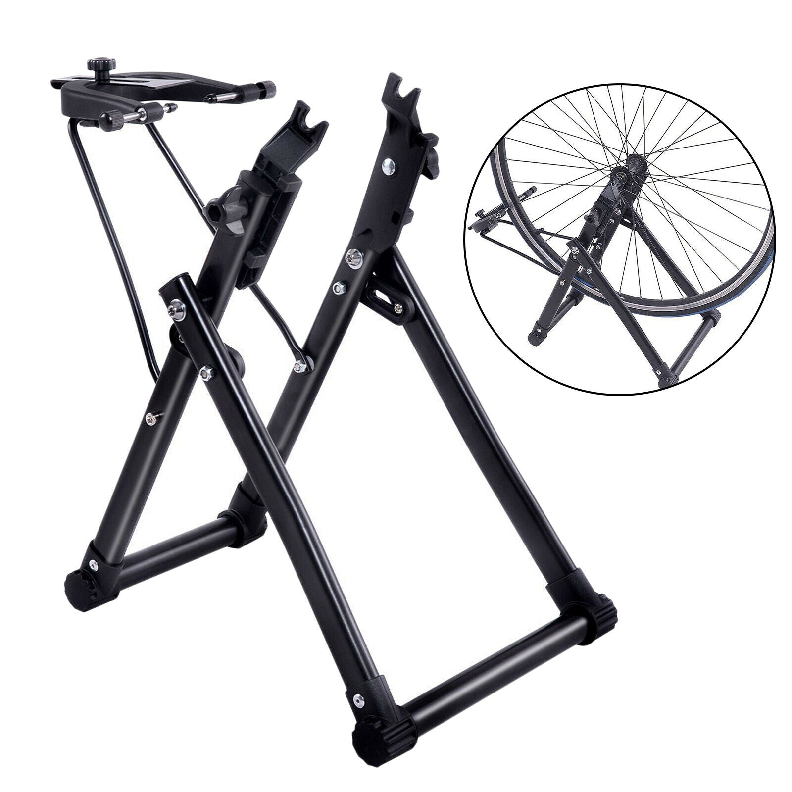 Adjustable Bike Wheel Truing Stand Foldable MTB Maintenance Accessories