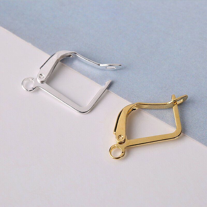 Earring Hook Lever Back Open Loop Setting For DIY Earring Clips Clasp AccessBDA
