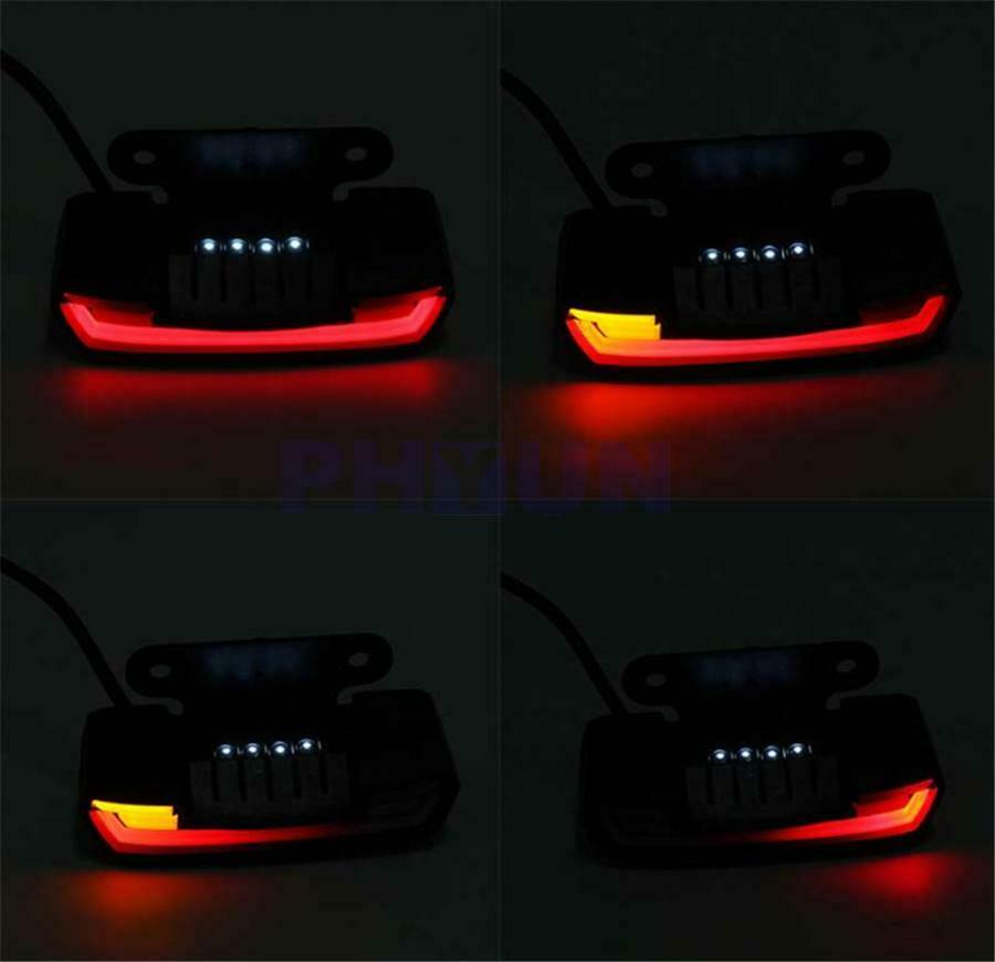 Motorcycle Light Tail Rear Brake Stop Double Flash Warning Dynamic Turn Signal