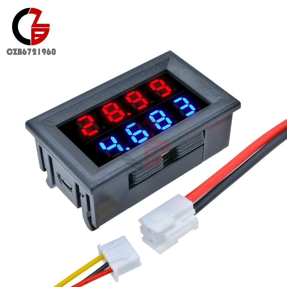 Blue+Red LED DC 0-200V 10A Voltmeter Ammeter Amp Dual Digital Volt Meter Gauge